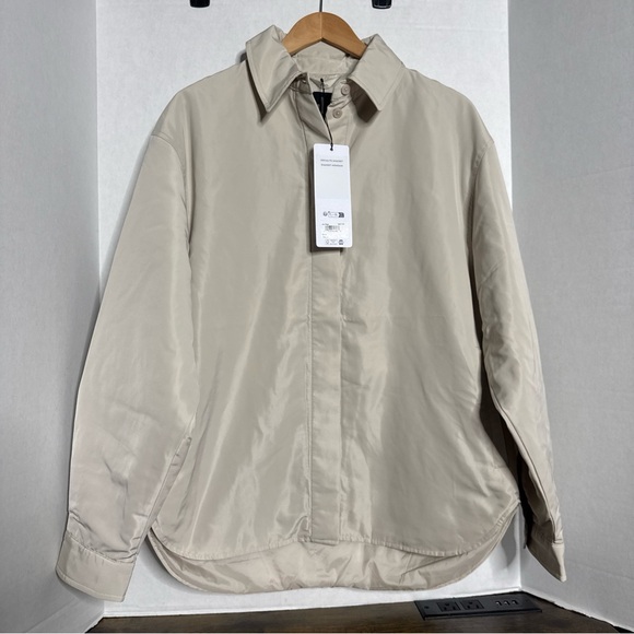 NEW ALO Socialite Shacket Bone Lightweight Unisex Oversized Jacket